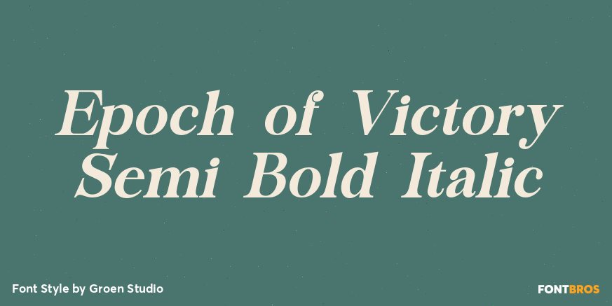 Epoch of Victory Semi Bold Italic Poster