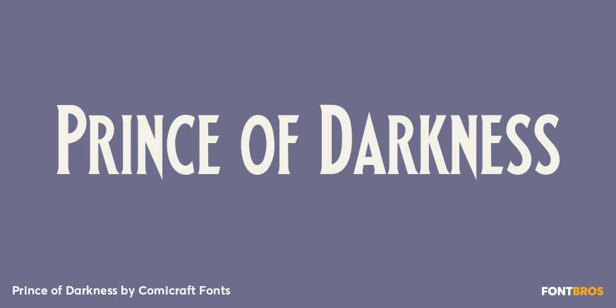 Prince of Darkness Font Poster #1