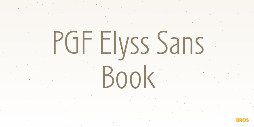 PGF Elyss Sans Book Poster