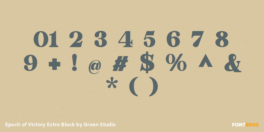 Epoch of Victory Extra Black Font Poster #4