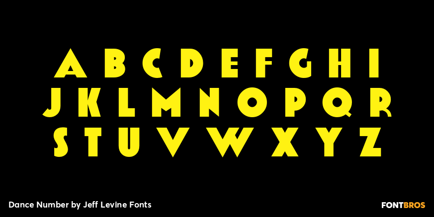 Dance Number Font Poster #3