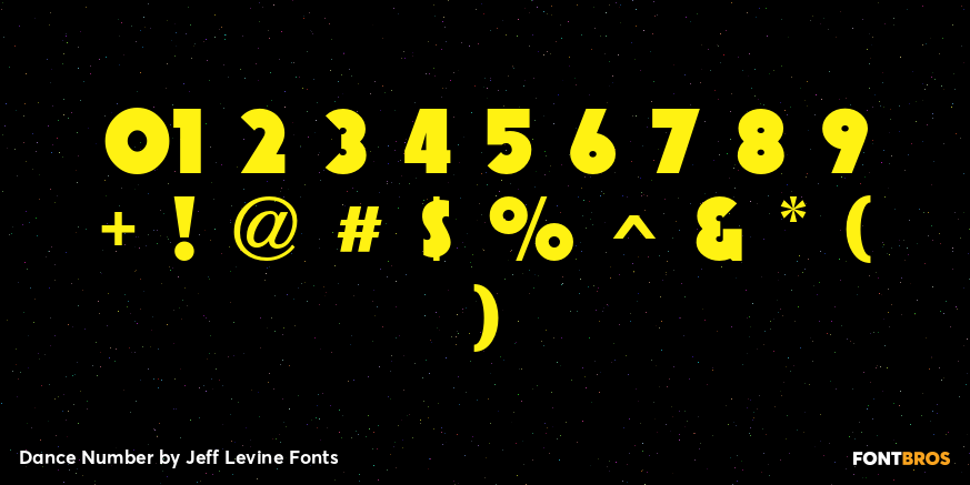 Dance Number Font Poster #4