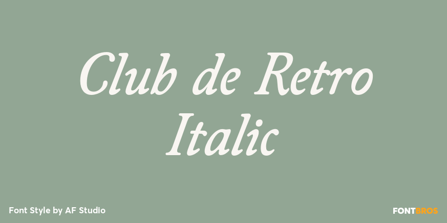 Club de Retro Italic Poster