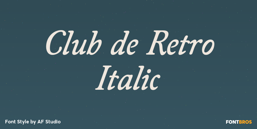 Club de Retro Italic Poster