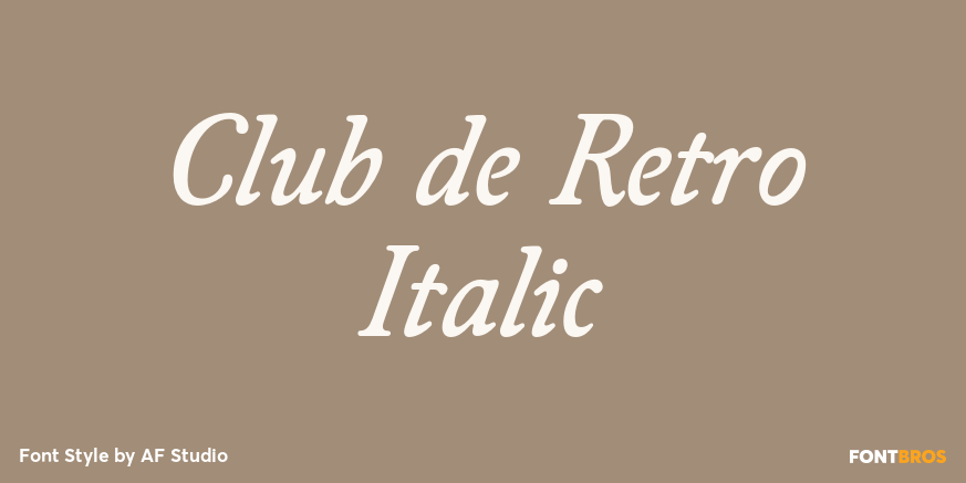 Club de Retro Italic Poster