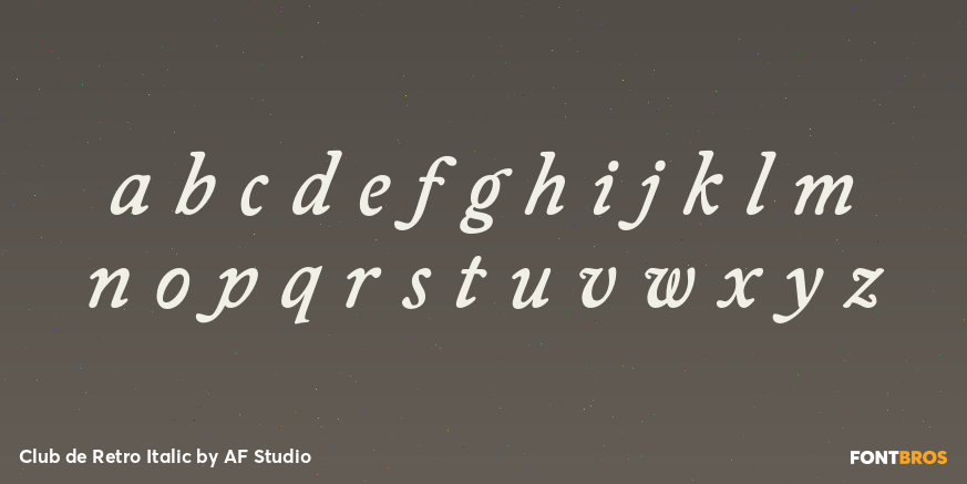 Club de Retro Italic Font Poster #3