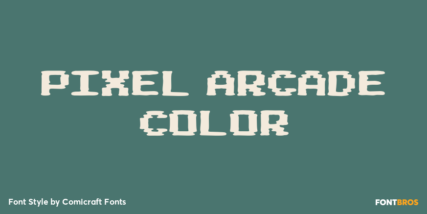 Pixel Arcade Color Poster