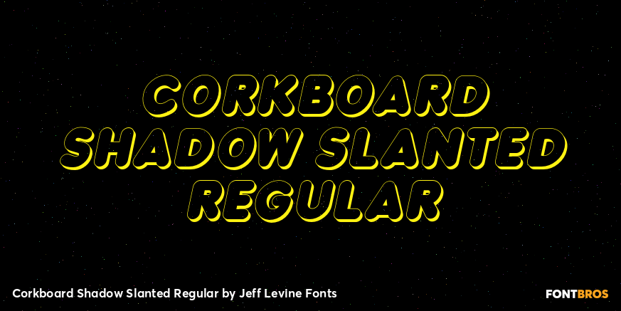 Corkboard Shadow Slanted Regular Font Poster #1