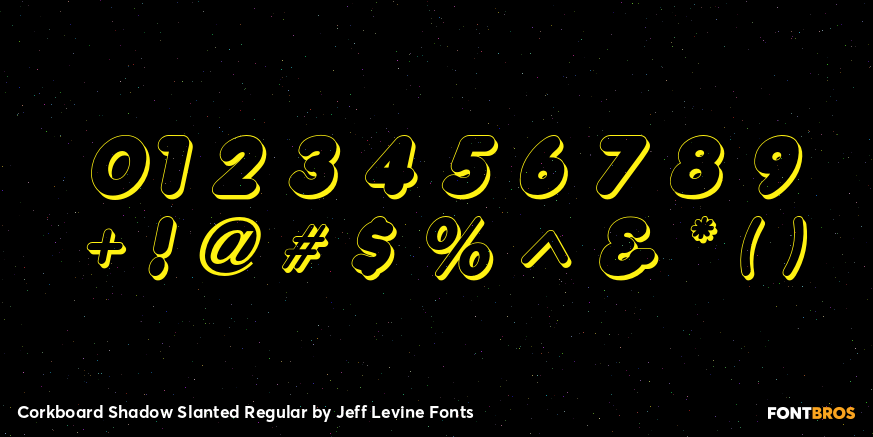 Corkboard Shadow Slanted Regular Font Poster #4