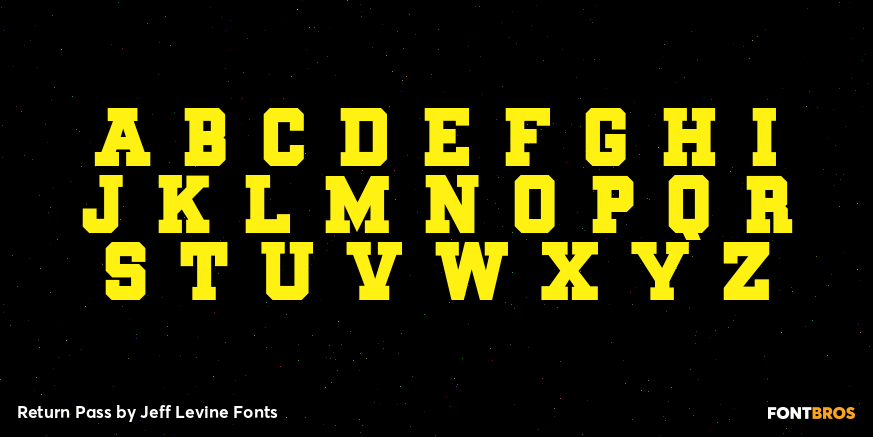 Return Pass Font Poster #2