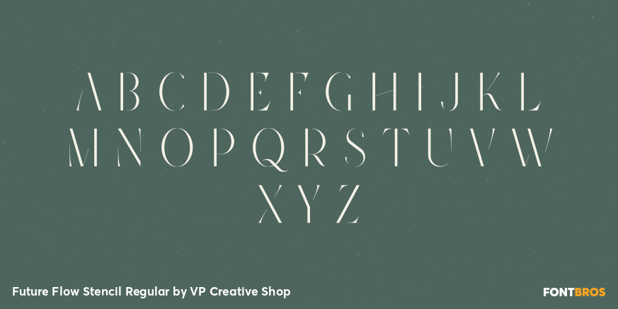 Future Flow Stencil Regular Font Poster #2