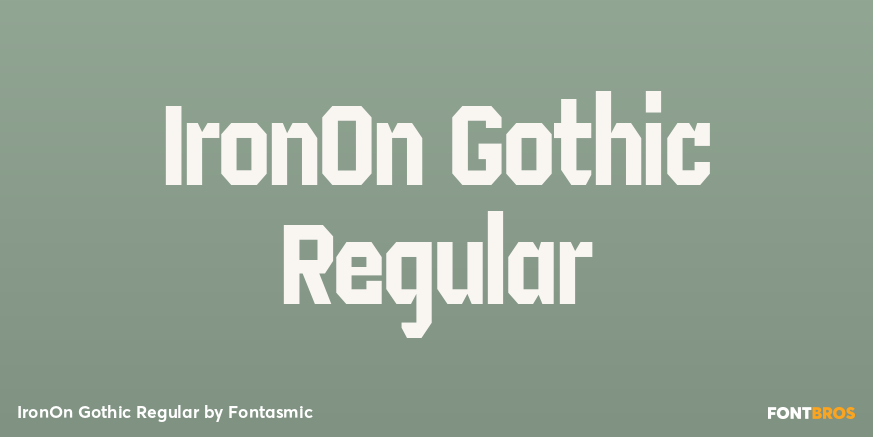 IronOn Gothic Regular Font Poster #1
