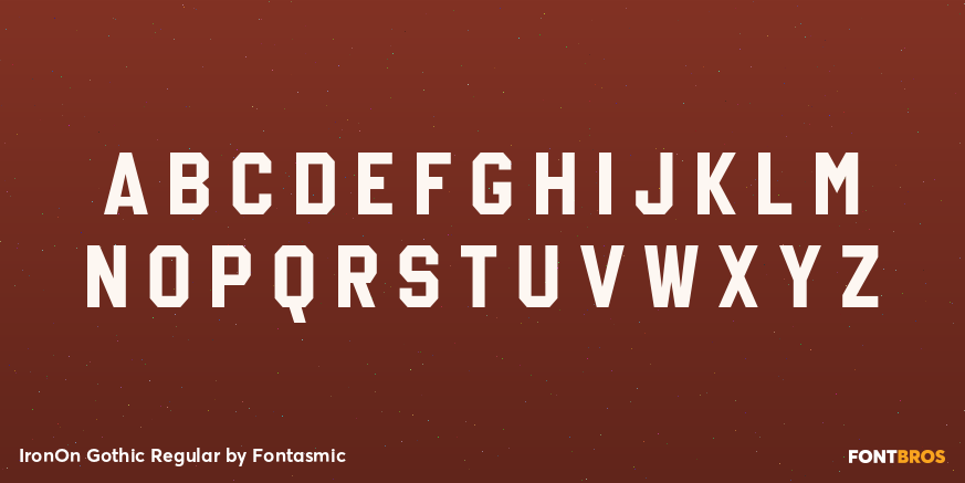 IronOn Gothic Regular Font Poster #2