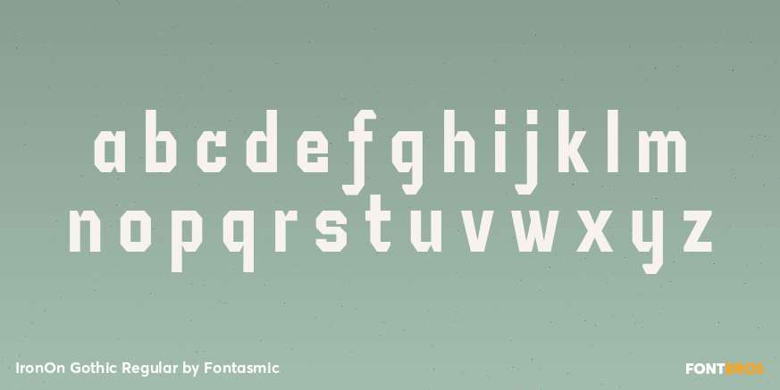 IronOn Gothic Regular Font Poster #3
