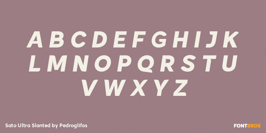 Sato Ultra Slanted Font Poster #2