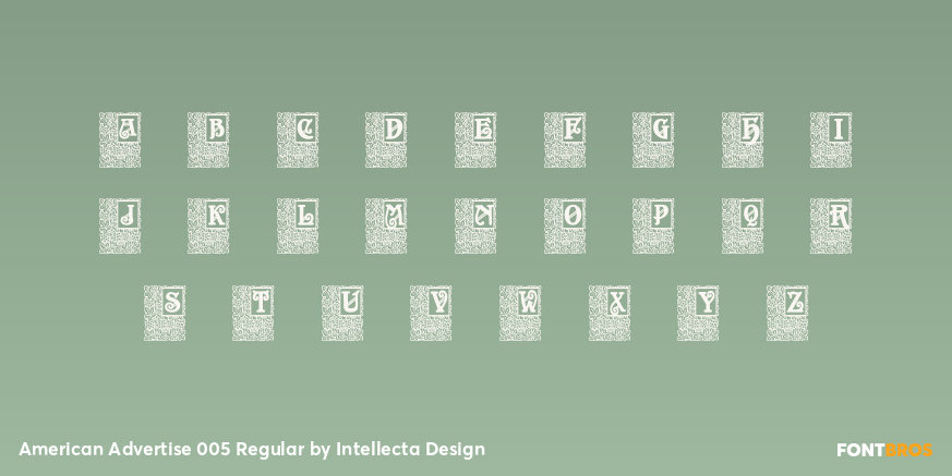 American Advertise 005 Regular Font Poster #2