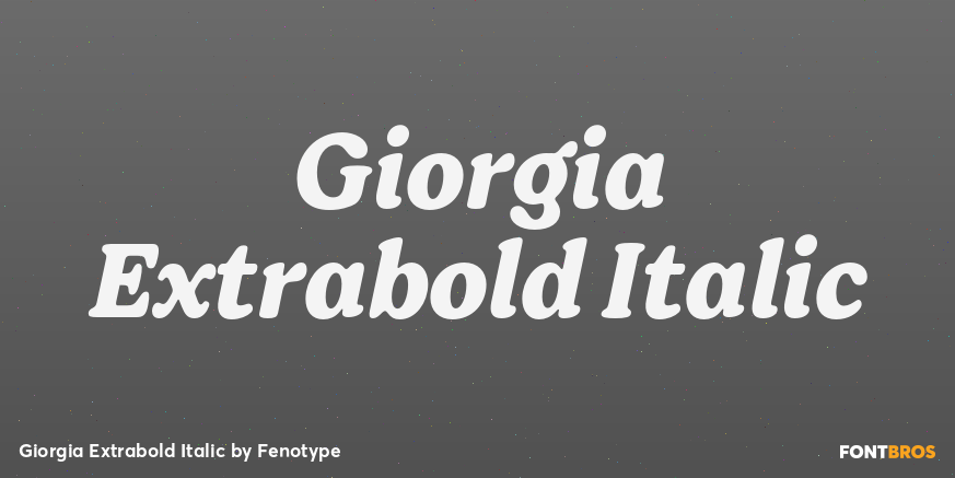 Giorgia Extrabold Italic Poster