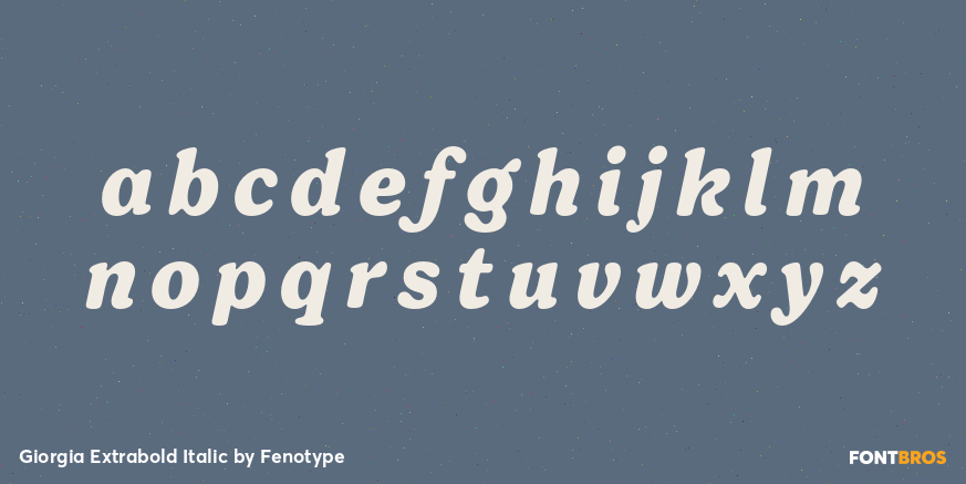 Giorgia Extrabold Italic Font Poster #3