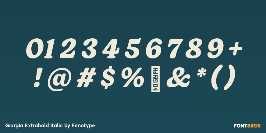 Giorgia Extrabold Italic Font Poster #4