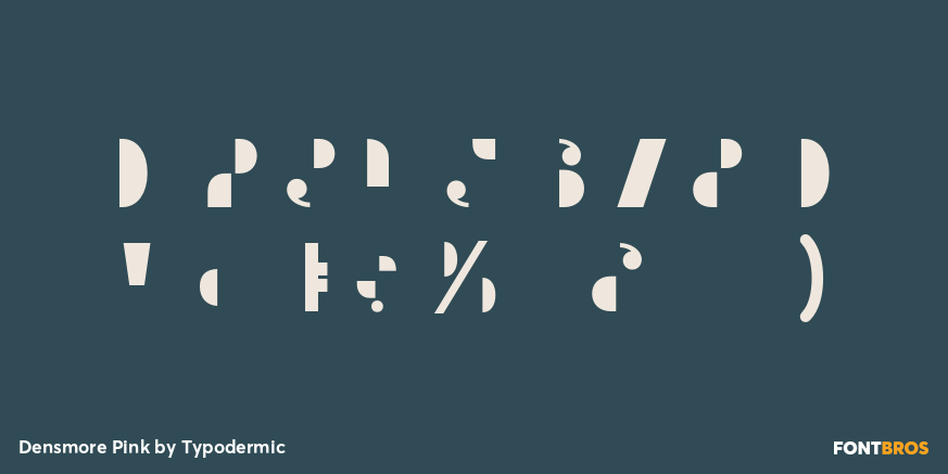Densmore Pink Font Poster #1