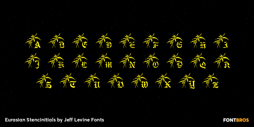 Eurasian Stencinitials Font Poster #2