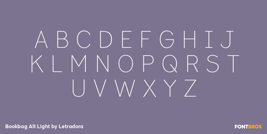 Bookbag Alt Light Font Poster #2