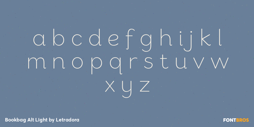 Bookbag Alt Light Font Poster #3