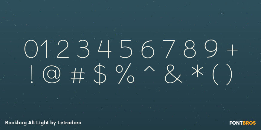 Bookbag Alt Light Font Poster #4