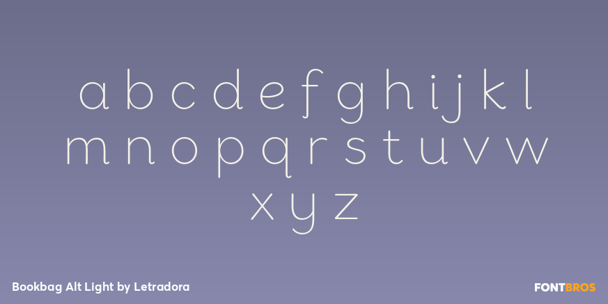 Bookbag Alt Light Font Poster #3