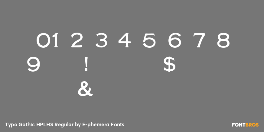 Typo Gothic HPLHS Regular Font Poster #1