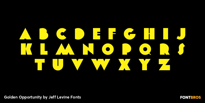 Golden Opportunity Font Poster #3