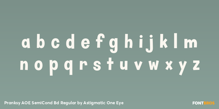 Pranksy AOE SemiCond Bd Regular Font Poster #1
