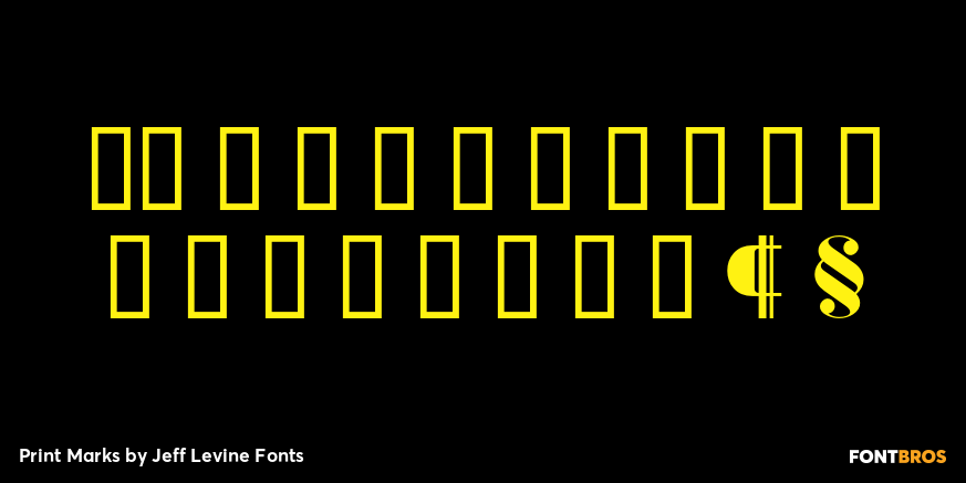 Print Marks Font Poster #4