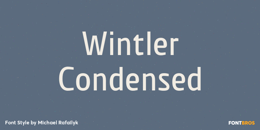 Wintler Condensed Font Poster #1