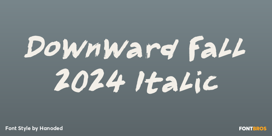 Downward Fall 2024 Italic Poster