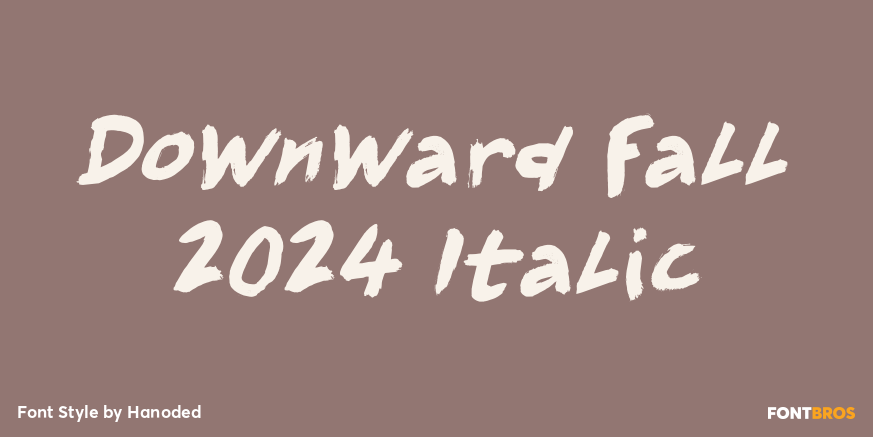 Downward Fall 2024 Italic Poster