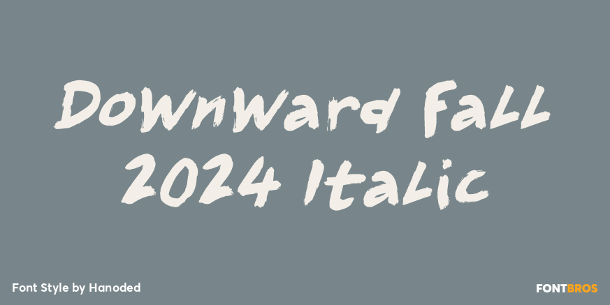 Downward Fall 2024 Italic Poster