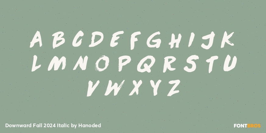 Downward Fall 2024 Italic Font Poster #2