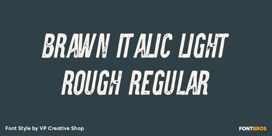 Brawn Italic Light Rough Regular Poster