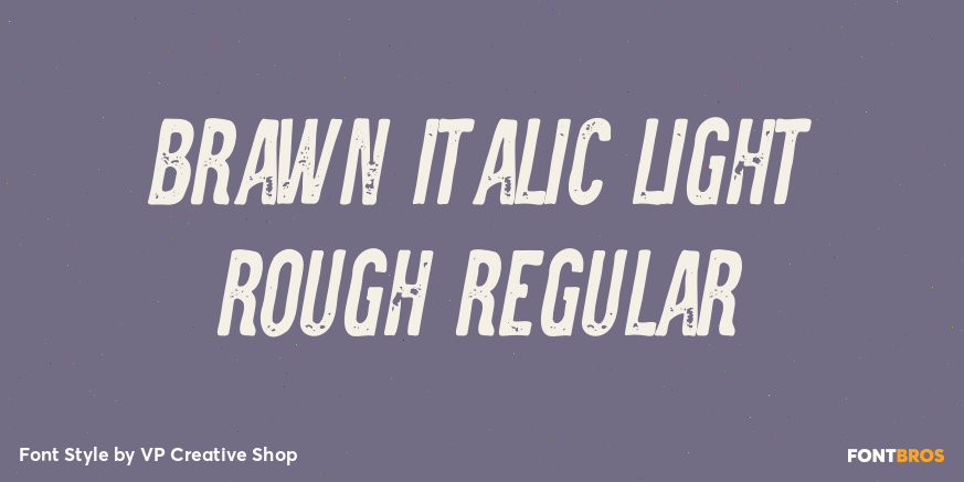 Brawn Italic Light Rough Regular Poster