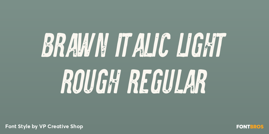 Brawn Italic Light Rough Regular Poster