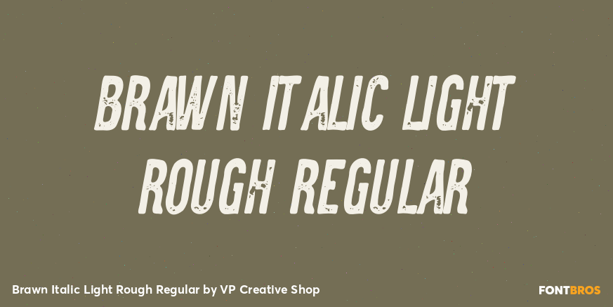 Brawn Italic Light Rough Regular Poster