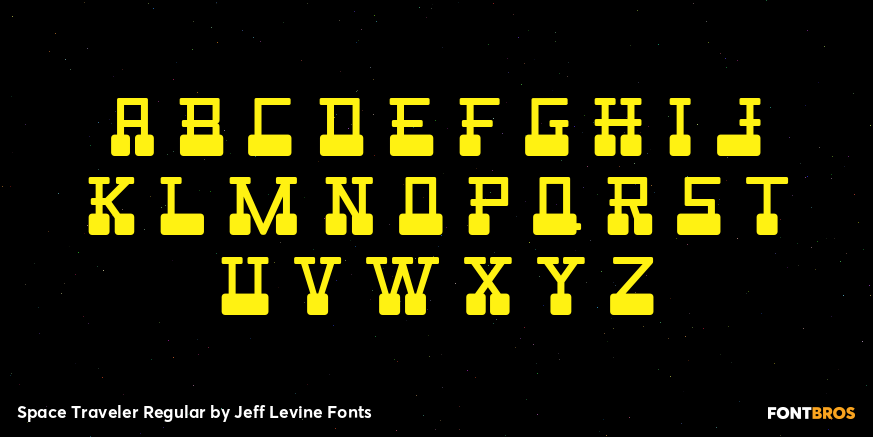 Space Traveler Regular Font Poster #3