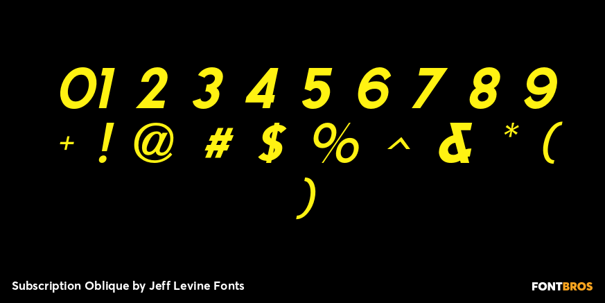 Subscription Oblique Font Poster #4
