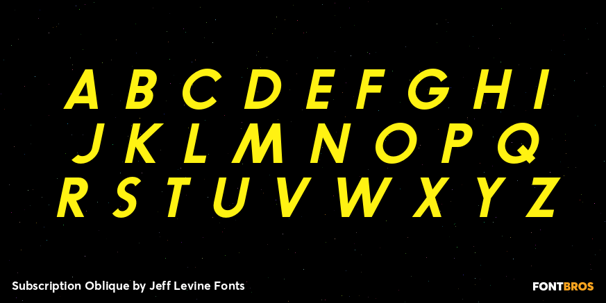 Subscription Oblique Font Poster #3