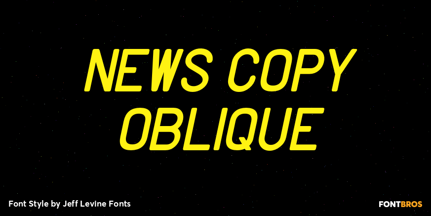 News Copy Oblique Font Poster #1