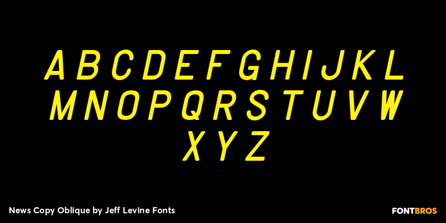 News Copy Oblique Font Poster #2