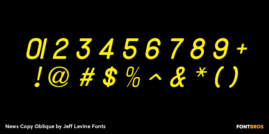 News Copy Oblique Font Poster #4