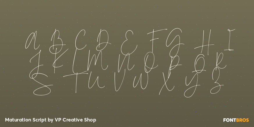 Maturation Script Font Poster #2