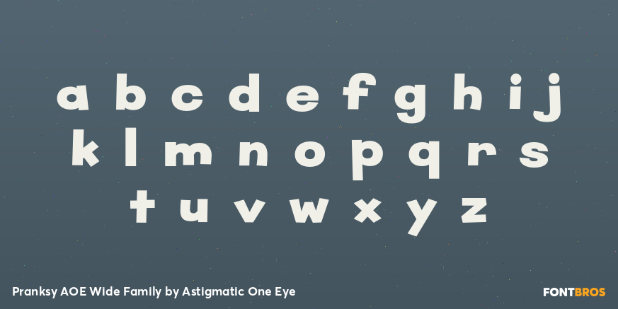 Pranksy AOE Wide Family Font Poster #3